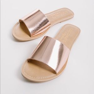 Rose gold coconuts slides